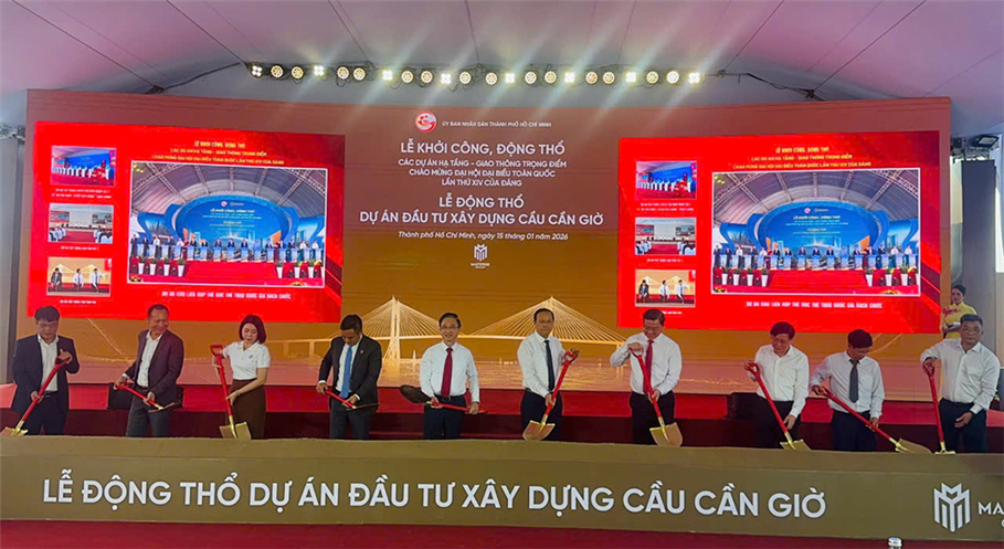 TP. Hồ Chí Minh động thổ Dự án cầu Cần Giờ - Mở rộng không gian phát triển về phía biển 